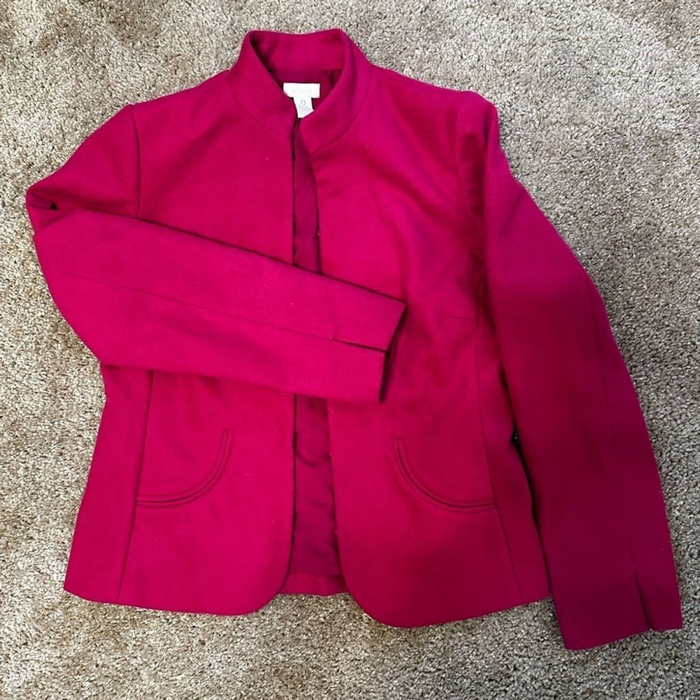Chico's Fuchsia Pink Jacket Coat - Picture 3 of 11